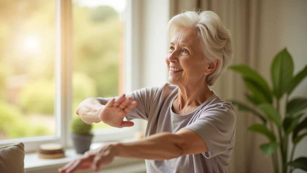 Voorbereiding thuis: stretching en warming-up oefeningen in woonkamer